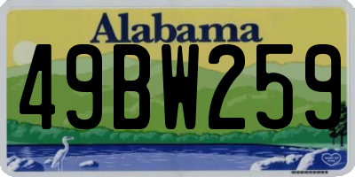 AL license plate 49BW259