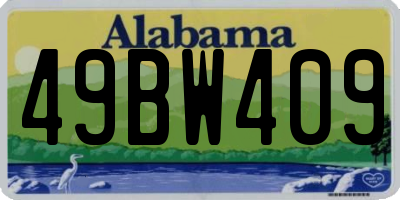 AL license plate 49BW409