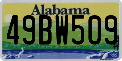AL license plate 49BW509
