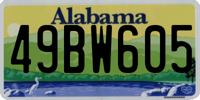 AL license plate 49BW605