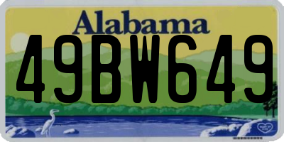 AL license plate 49BW649