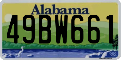 AL license plate 49BW661
