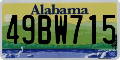 AL license plate 49BW715