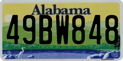 AL license plate 49BW848