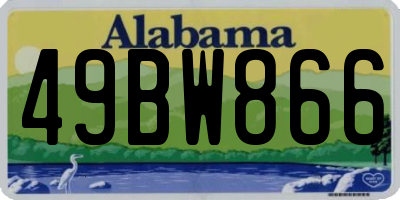 AL license plate 49BW866