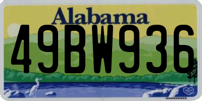 AL license plate 49BW936