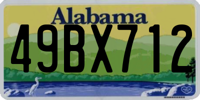 AL license plate 49BX712
