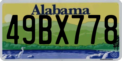 AL license plate 49BX778