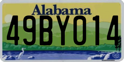 AL license plate 49BY014