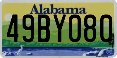 AL license plate 49BY080