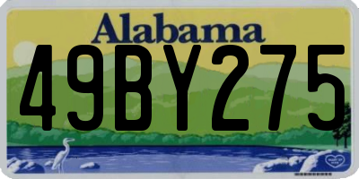 AL license plate 49BY275