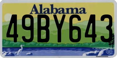 AL license plate 49BY643