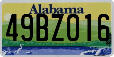 AL license plate 49BZ016