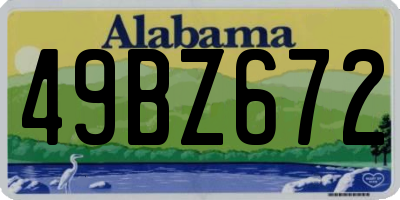 AL license plate 49BZ672