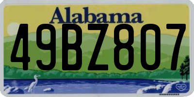 AL license plate 49BZ807