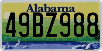 AL license plate 49BZ988