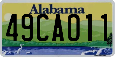 AL license plate 49CA011
