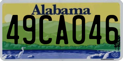 AL license plate 49CA046