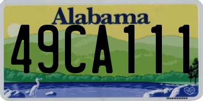 AL license plate 49CA111