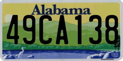 AL license plate 49CA138