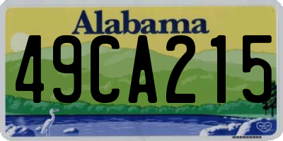 AL license plate 49CA215