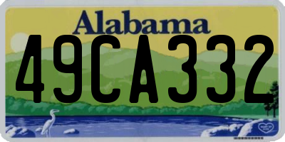 AL license plate 49CA332