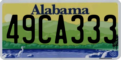 AL license plate 49CA333