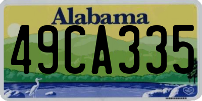 AL license plate 49CA335