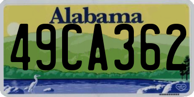 AL license plate 49CA362
