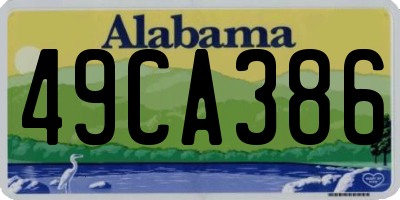 AL license plate 49CA386