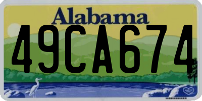 AL license plate 49CA674