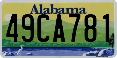 AL license plate 49CA781