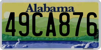 AL license plate 49CA876
