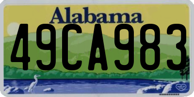 AL license plate 49CA983