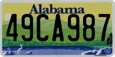 AL license plate 49CA987