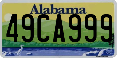 AL license plate 49CA999