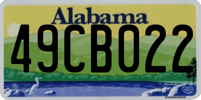 AL license plate 49CB022