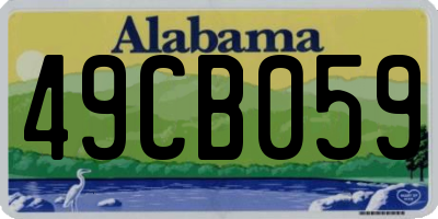 AL license plate 49CB059