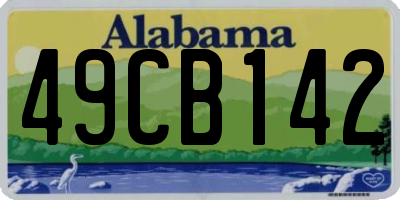 AL license plate 49CB142