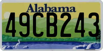 AL license plate 49CB243