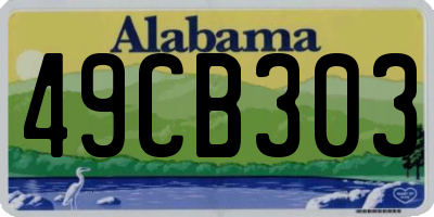 AL license plate 49CB303