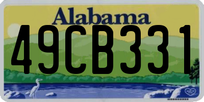 AL license plate 49CB331