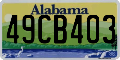 AL license plate 49CB403