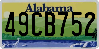 AL license plate 49CB752