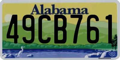 AL license plate 49CB761