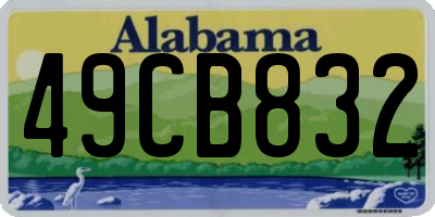 AL license plate 49CB832