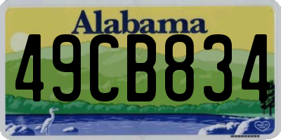 AL license plate 49CB834
