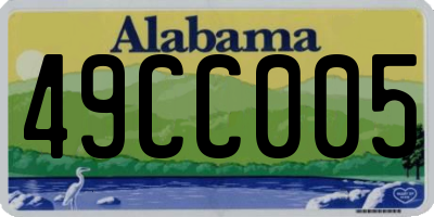AL license plate 49CC005