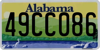 AL license plate 49CC086