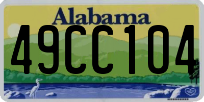 AL license plate 49CC104